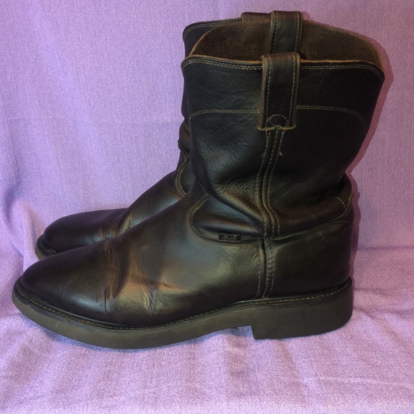 Used Men’s Justin Double Comfort Work Boots In Briar Pitstop 4761 Size 13D - Picture 4 of 13